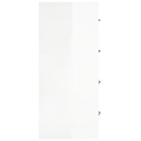 Sideboard with 4 Drawers 60x30.5x71 cm High Gloss White 342579