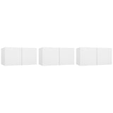 Hanging TV Cabinets 3 pcs White 60x30x30 cm 804510