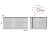 Gabion with 3.5 mm Wire and 5x2.5 cm Mesh 700x30x100 cm 3461768