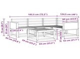 Outdoor Sofa Set 5 pcs Natural Solid Acacia Wood 3385185