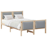 Bed Frame with Headboard Light Grey 120 x 200 cm Fabric 878329