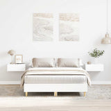 Bed Frame No Mattress White 135x190 cm Double Engineered Wood 861066