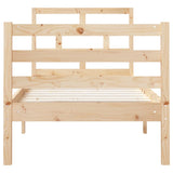 Bed Frame without Mattress 75x190 cm Small Single Small Single Solid Wood 3101243