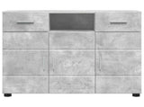 Wooden Cabinet with Drawer Concrete Grey 88.5 x 30.5 x 73 cm 880284