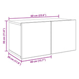 TV Cabinet Set Wall-mounted 3 pcs Engineered Wood 3438611