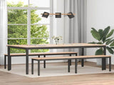 Dining Table Natural 200 x 100 x 75 cm Solid Pine Wood 3416325