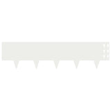 Lawn Edging 10 pcs 100 x 25 cm Steel White 8008605