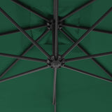 Cantilever Garden Parasol Green Polyester Large Tiltable 44873