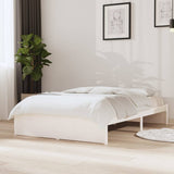 Bed Frame without Mattress White Solid Wood 120x200 cm 814945