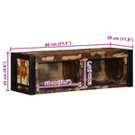 TV Cabinet Multicolour 80x30x25 cm Solid Wood Reclaimed 4015934