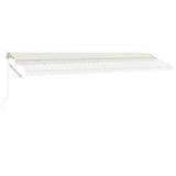 Freestanding Manual Retractable Awning 600x300 cm Cream 3069597