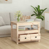 ZNTS Coffee Table 71x49x55 cm Solid Wood Pine 820936