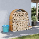 Log Holder Wood Look 120x45x140 cm Galvanised Steel 364581