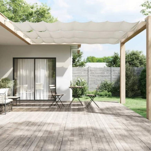 Vertical Awning White 100x1200 cm Oxford Fabric 148163