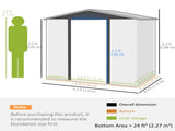 4 x 6ft Galvanised Steel Garden Shed, with Lock and Gloves - Oak T3398P328075