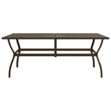 Garden Table Brown 190x80x72 cm Steel 312281