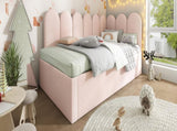 Upholstered Bed Daybed With Pull-Out Bed, 3FT Single Sofa Bed 90X190Cm,Guest Beds For Adults and N601P272133P