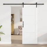 Sliding Door White 78 x 202 cm Solid Pine Wood 3333303