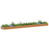 Garden Raised Bed 775 x 100 x 36 cm Galvanised Steel 42017364