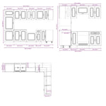 ZNTS Kitchen Cabinet ""Kalmar"" with Double Basins Old Wood Engineered wood 3315009