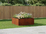 Garden Planter Rusty 60 x 60 x 40 cm Weathering Steel 8005104