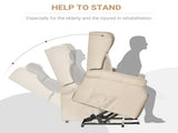 Power Lift Recliner Armchair, Electric Lift Chair for Elderly, Fabric Riser and Reclining Chair with T3398P328089