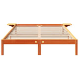 Bed Frame Wax Brown 150 x 200 cm Solid Pine Wood 873186