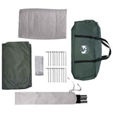 Cabin Tent with Roof Army green 12-Person Polyester and Steel 42028574