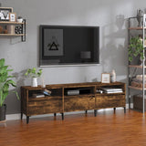 TV Cabinet Smoked Oak 150x30x44.5 cm Engineered Wood 831922