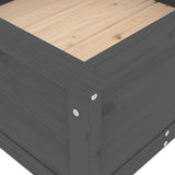 Garden Planter Grey 82.5x82.5x39 cm Solid Wood Pine 825298