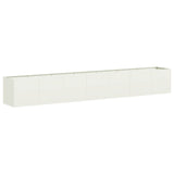 Planter White 280x40x40 cm Cold-rolled Steel 860690