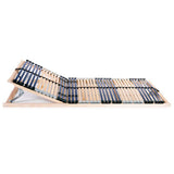 Slatted Bed Base without Mattress with 42 Slats 7 Zones 70x200 cm 246467
