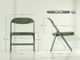 Set of Four Folding Corduroy Seat Chairs - Green T3398P377924