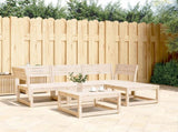 Garden Lounge Set Natural Wood Colour Solid pine wood 4 Piece Set 3216905