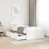 Bed Frame without Mattress White 90x200 cm Solid Wood Pine 846793