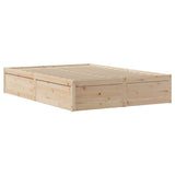 Bed Frame with Headboard 150x200 cm King Size Solid Wood Pine 3306339