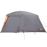 Camping Tent with Porch Dome 5-Person Grey and Orange Waterproof 4009583