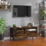 TV Cabinet Smoked Oak 100x34.5x44.5 cm Engineered Wood 831906