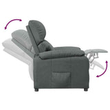 Recliner Chair Dark Grey Fabric 340178