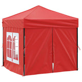 Folding Party Tent with Sidewalls Red 2x2 m 93506