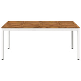 Garden Dinner Table Natural and White 180 x 88.5 x 75 cm 901326