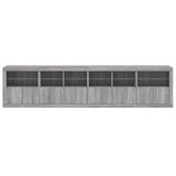 Sideboard with LED Lights Grey Sonoma 283x37x67 cm 3209021