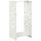 Firewood Rack White 40x30x80 cm Cold-rolled steel 864220
