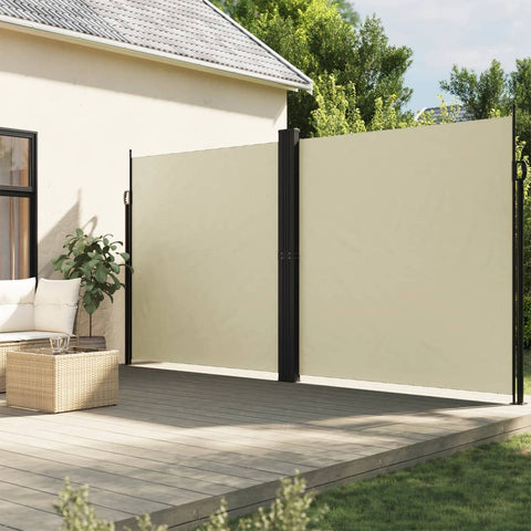 ZNTS Retractable Side Awning Cream 200x1200 cm 4004850