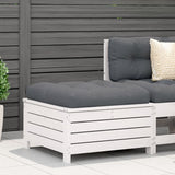 Garden Footstool White 62x63.5x32 cm Solid Wood Pine 844899