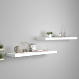 Floating Wall Shelves 2 pcs White 90x23.5x3.8 cm MDF 323818