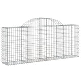 Arched Gabion Baskets 20 pcs 200x30x80/100 cm Galvanised Iron 3146104