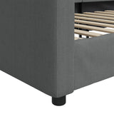 Day Bed without Mattress Dark Grey 90x190 cm Single Fabric 354125