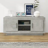 TV Cabinet Concrete Grey Engineered Wood Medium Doors 811794