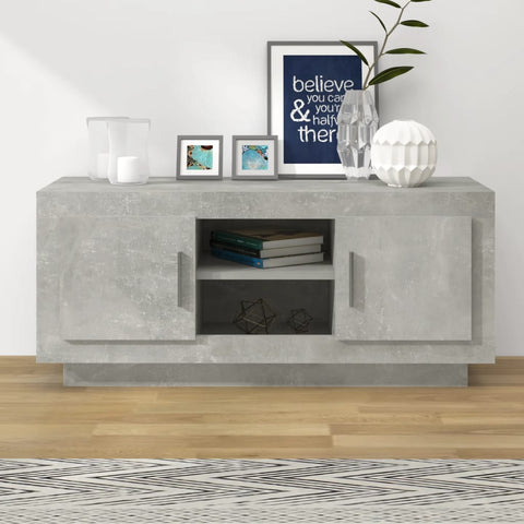 TV Cabinet Concrete Grey 102x35x45 cm Engineered Wood 811794